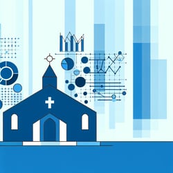 data and church with a blue theme